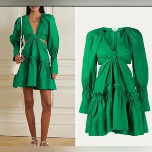 Jason Wu Vibrant Green Long Sleeve Dress